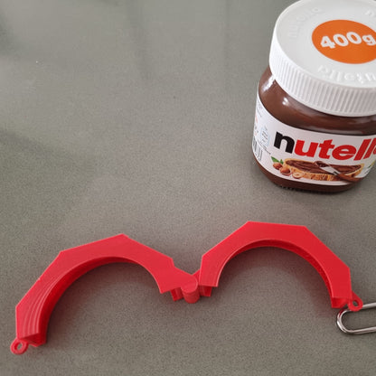 Tapa antirrobo para Nutella – Impresa en 3D, con opción de candado 🔒
