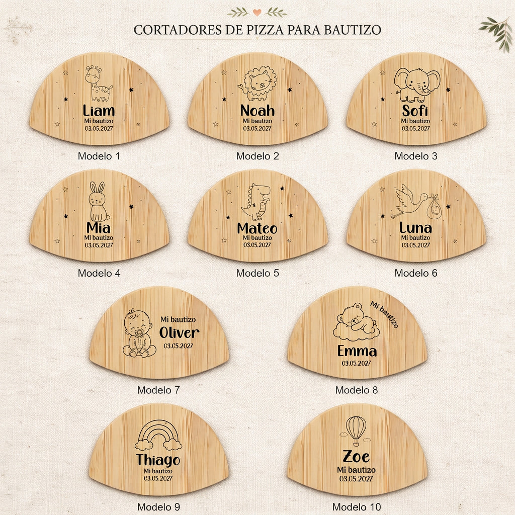 Cortapizzas para bautizos  - Diseños infantiles