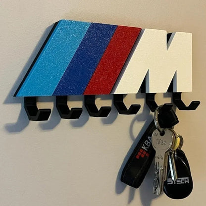Cuelgallaves de Pared Estilo BMW M - 6 Ganchos - Decoración Motor 3D