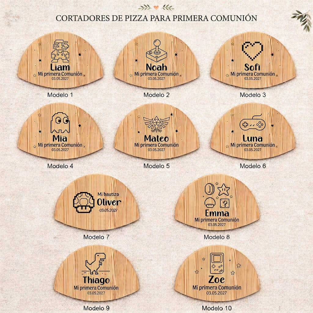 Cortapizzas para comuniones - Diseños videojuegos