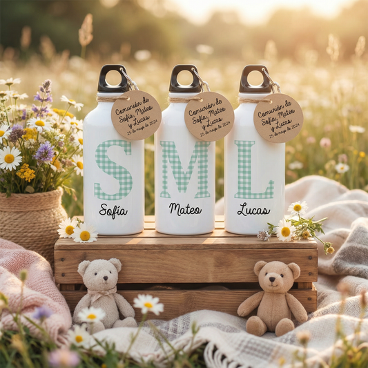 Bidón Personalizado 400ml para Sublimación - Diseño a tu Gusto (Iniciales, Personajes y Estilos)