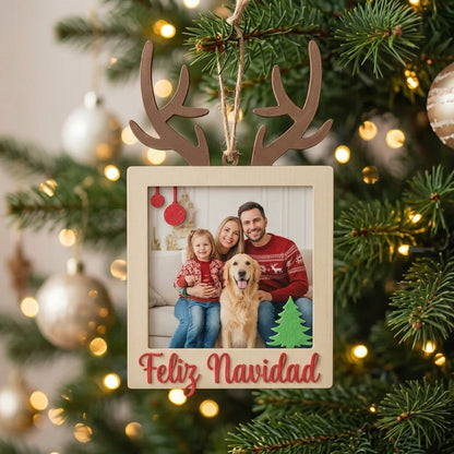 Marco de Fotos Navideño en 3D - Diseño renos