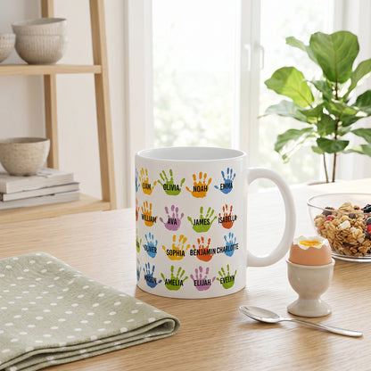 Taza Huellas Personalizada con Nombres Alumnos – Regalo Profesores