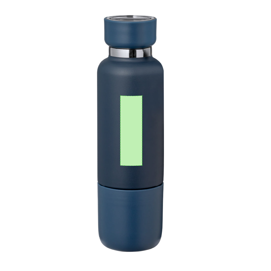 Botella térmica con vaso y dos cordones 500 ml · Doble