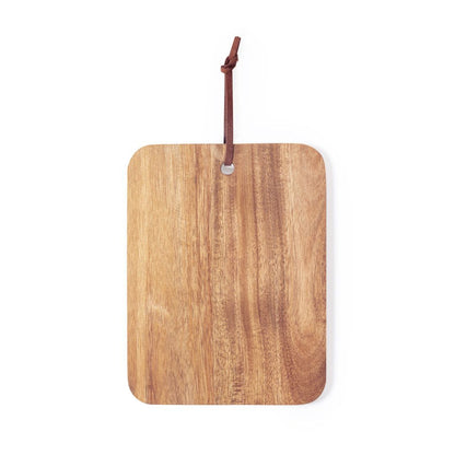 Tabla de acacia con cordón de polipiel · Acacia