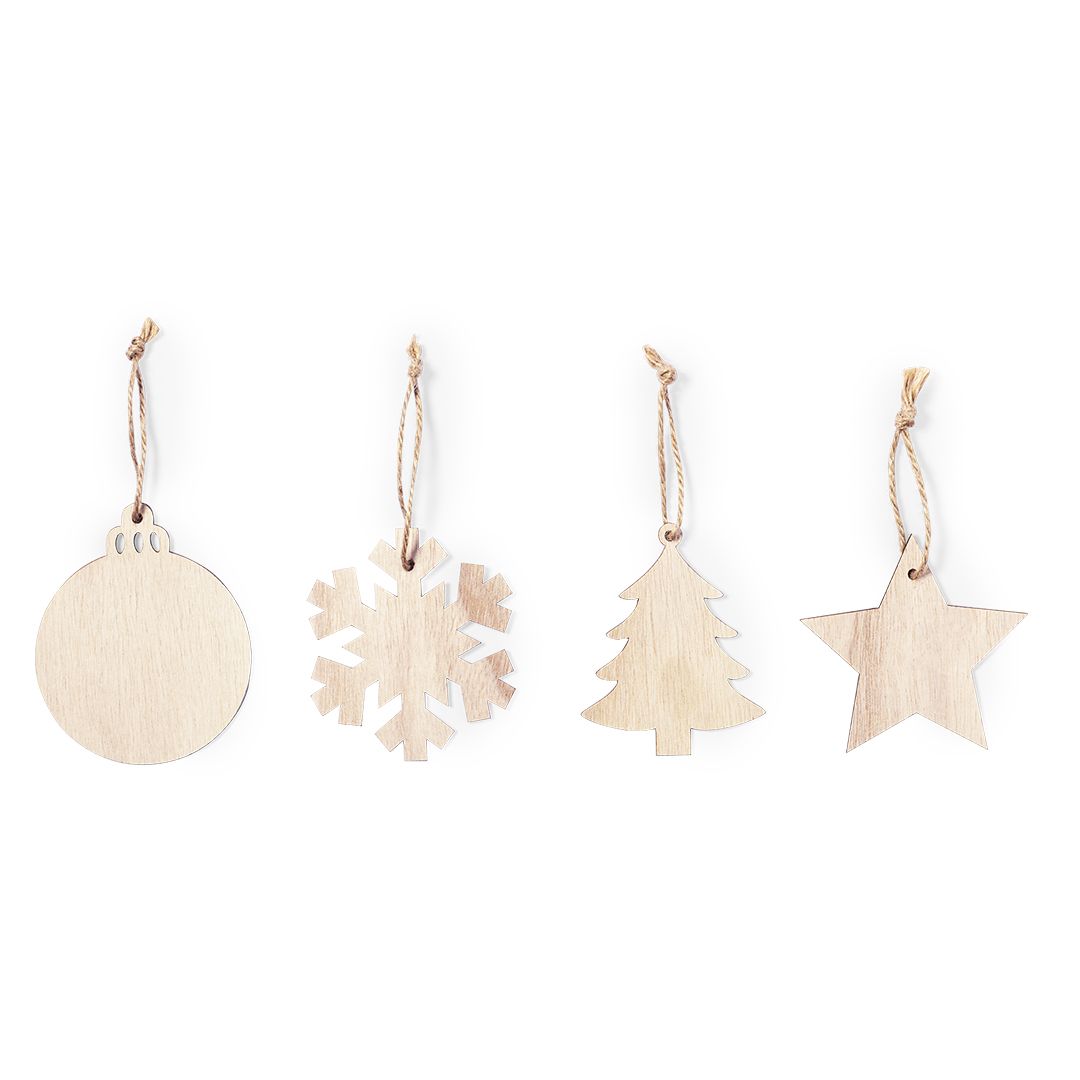Adorno navideño de madera para colgar · Copo