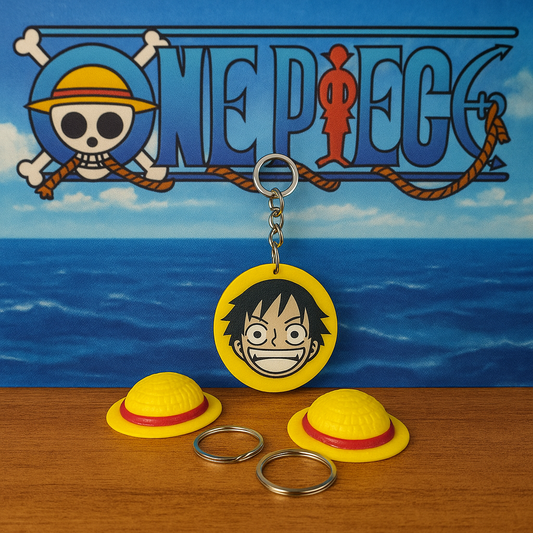 Llavero One Piece Luffy Sombrero de Paja – Impreso en 3D
