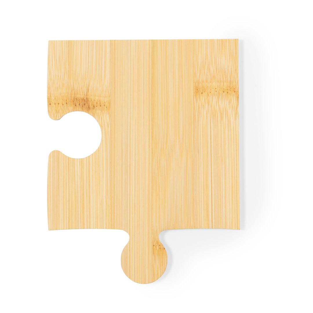 Set 4 posavasos puzle de bambú · Puzle Vaso