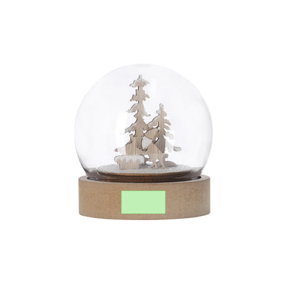 Bola de Navidad luminosa LED con base de madera · Estela