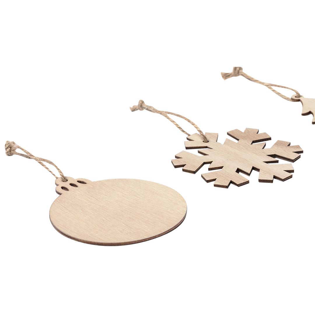Adorno navideño de madera para colgar · Copo